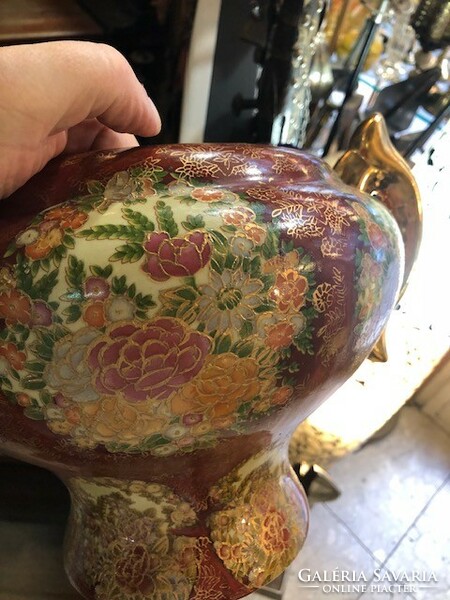 Royal satsuma Japanese porcelain vase, xx. Beginning of the century, 40 x 26 cm