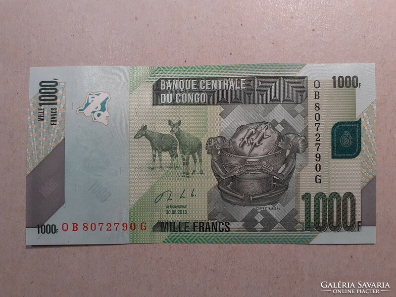 Kongói Demokratikus Köztársaság-1000 Francs 2013 UNC