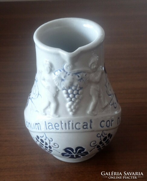 1/4 L wine jug, with rare inscription, 12 cm