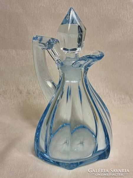 With art deco style features, glass bottle/pourer, polished stopper, first half of xx.Szd.