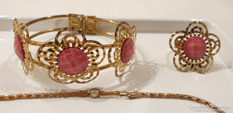 Retro filigree jewelry set