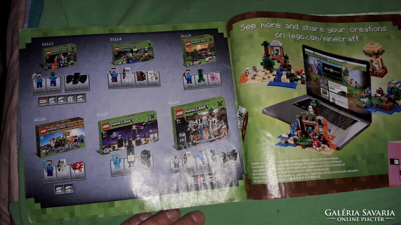 Lego minecraft 21116. The assembly and instruction booklet of the numbered toy set according to the pictures