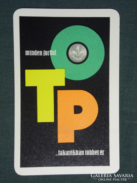 Kártyanaptár, OTP takarékpénztár, grafikai rajzos,1 forintos, 1967 ,  (1)