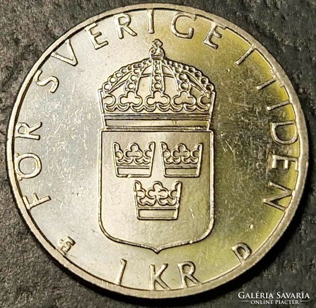 Sweden 1 kroner, 1991.