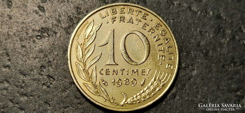 Franciaország 10 centime, 1989.