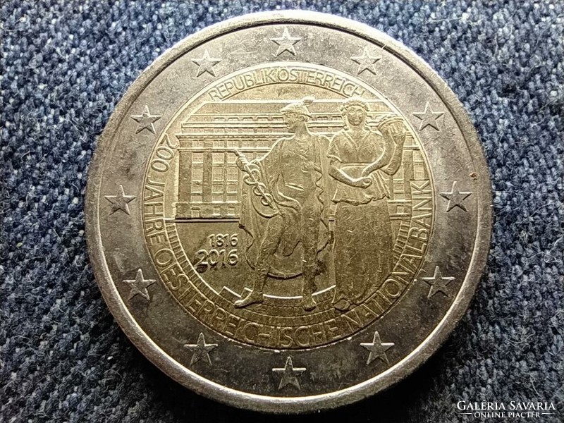 Austria 200 years old national bank 2 euro 2016 (id81591)