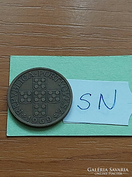 Portugal 50 centavos 1969 bronze sn