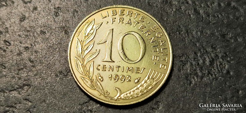 Franciaország 10 centime, 1992.