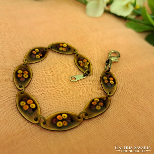 Fire enamel bracelet