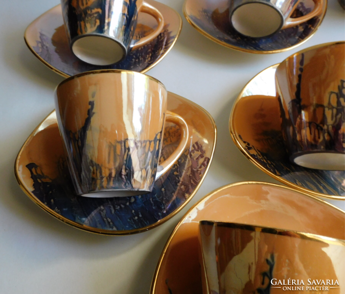 Mid century rare fs luster glaze tea set