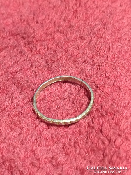 925 Sterling ezüst mintás karika  gyűrű női vagy férfi