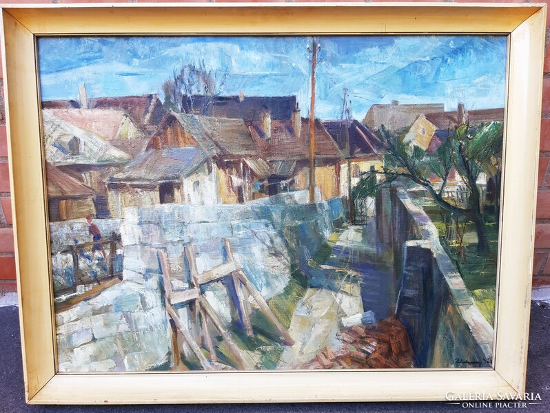 Pál Udvary (1900-1987) suburb of Budafok, gallery painting