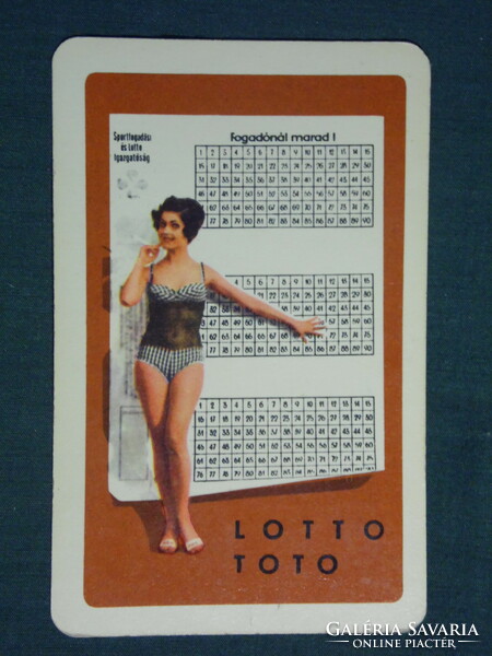 Card calendar, toto lottery game, erotic female model, 1967, (1)