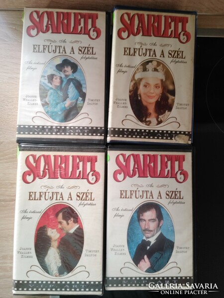 Scarlett Gone With The Wind 1-4 vhs cassette vhs film rarity!!