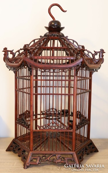 Beautiful wooden pagoda bird cage