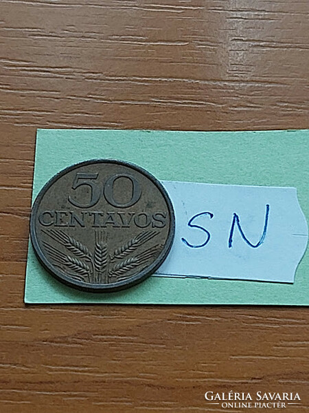 PORTUGÁLIA 50 CENTAVOS 1978  Bronz   SN