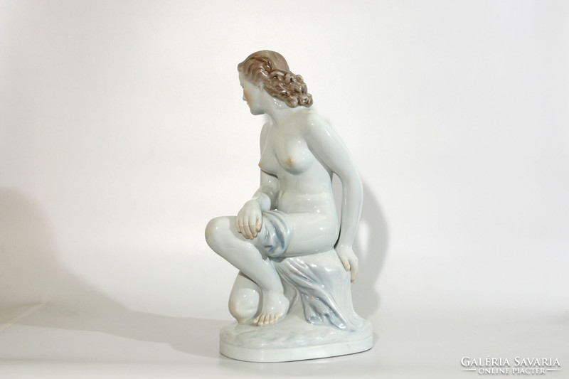 45cm Herend kneeling female nude figure | 5719 Croatian Geza statues