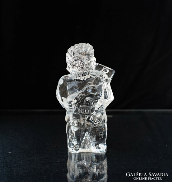 Mid-century modern design glass figure - Thor - Pukeberg Sweden