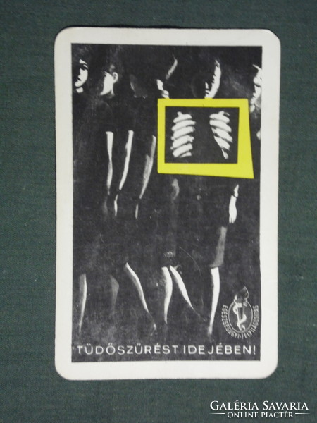 Card calendar, health information, lung screening, graphic artist, female model, 1966, (1)