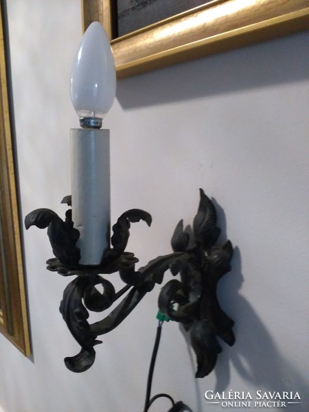 Wrought iron baroque style wall lever