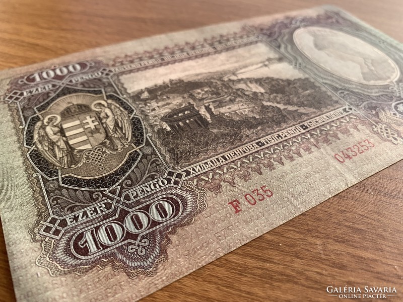 1000 Pengő 1943 Feb. 24 Szálas banknote