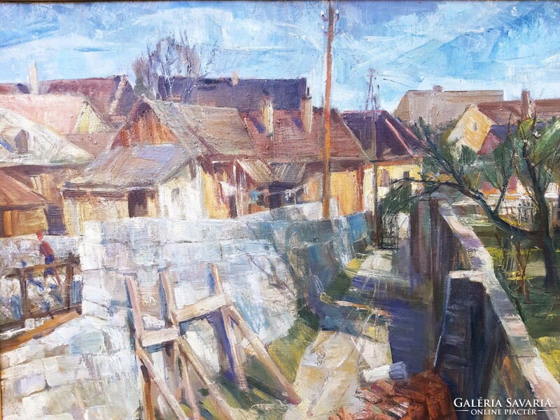 Pál Udvary (1900-1987) suburb of Budafok, gallery painting