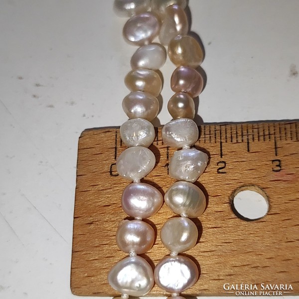Tricolor freshwater cultured pearl bracelet 18.5cm