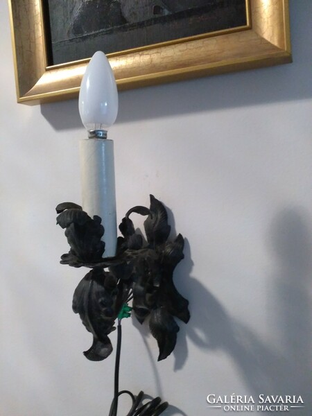 Wrought iron baroque style wall lever