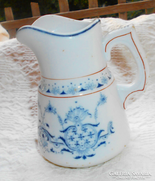 Hüttl tivadar - antique thick heavy cafe porcelain jug