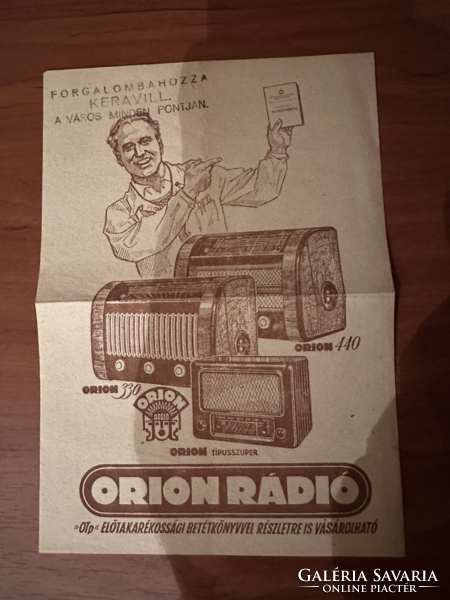 Orion radio otp savings detail 1951