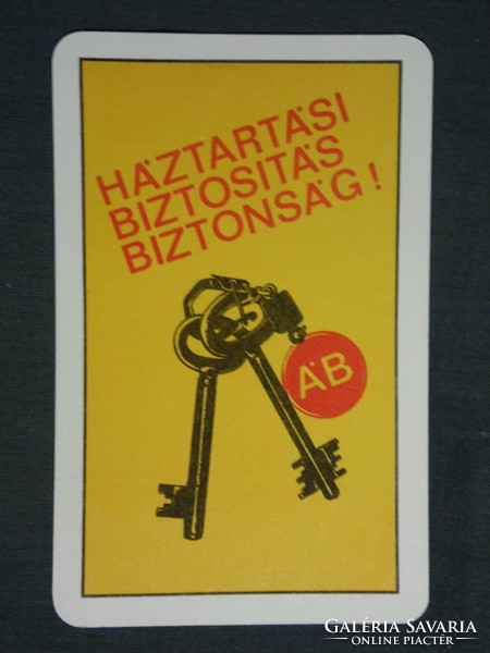 Card calendar, state insurance, graphic artist, apartment key, 1967, (1)