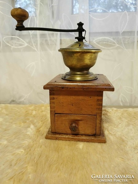 Old copper coffee grinder