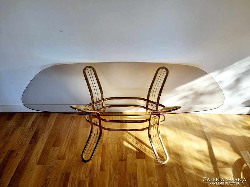 Italian mid-century glass coffee table