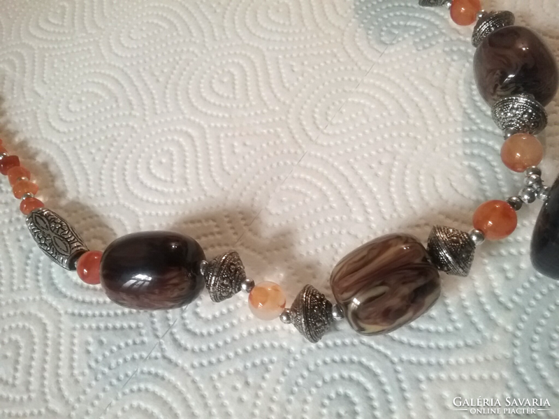 Unique, old mineral necklace