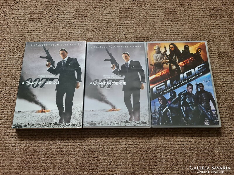 007 James Bond - Quantum csendje, G.I. Joe - A kobra árnyéka DVD filmek