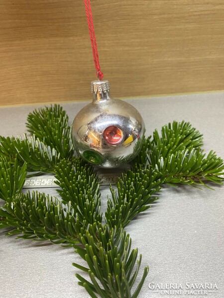 Christmas tree decoration, silver colored ball