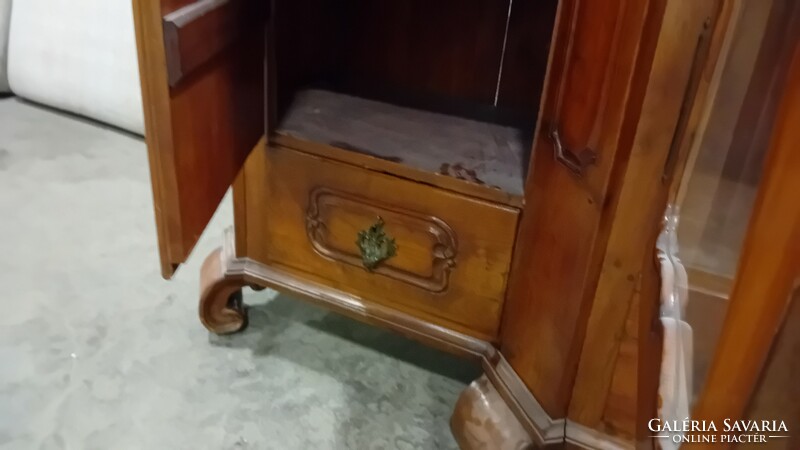 Original baroque cabinet with gilded decorations 1780-1800