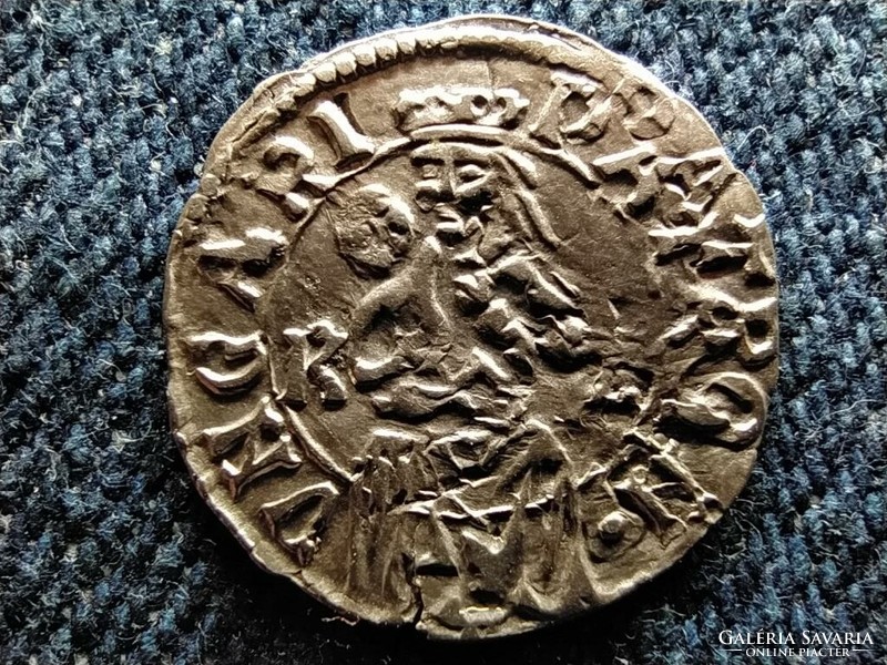 II. Ulászló (1490-1516) ezüst 1 Dénár ÉH641 1498 KH DUPLÁZÓDOTT VERET (id57074)