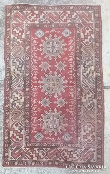 Hand-knotted antique Lesghi Kazakh carpet is negotiable