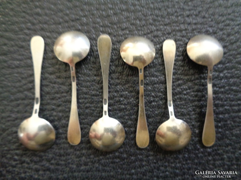 Enameled silver spice spoon set