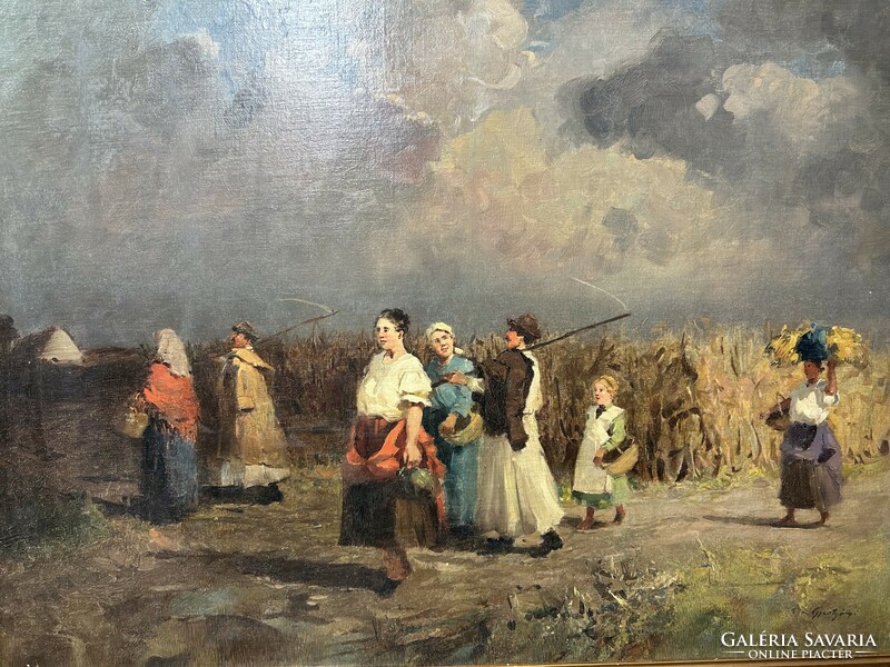 A painting by Gyula Németh of Gyertyan!