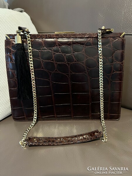 Luxury genuine crocodile leather bag