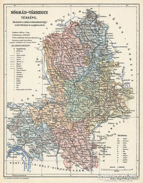 Nógrád vármegye térképe (Reprint: 1905)