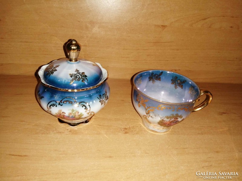 Spectacular Seltmann Weiden Bavarian porcelain with sugar bowl (18/k)