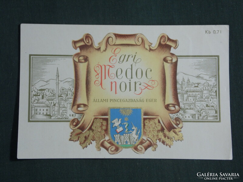 Wine label, Eger cellar farm, Eger medoc noir