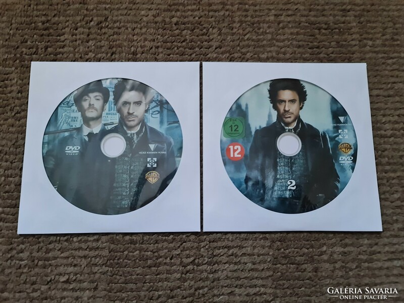 Sherlock holmes 1-2 3dvd, 1. Part 2 disc in paper case Hungarian edition