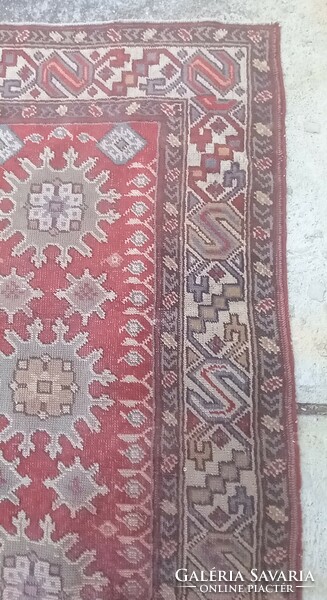 Hand-knotted antique Lesghi Kazakh carpet is negotiable