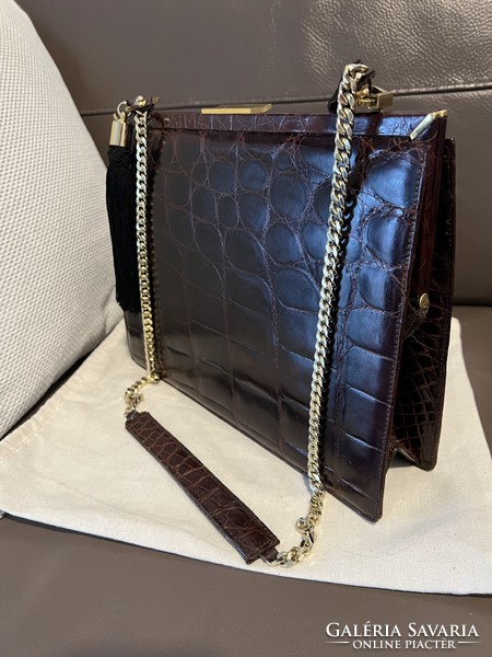 Luxury genuine crocodile leather bag