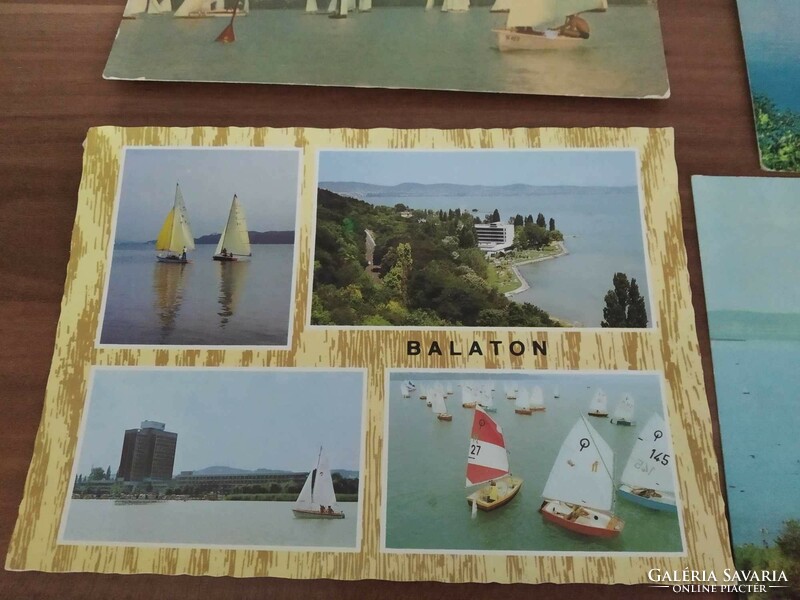 8 db Balaton képeslap és környéke, egyben, 1 db postatiszta