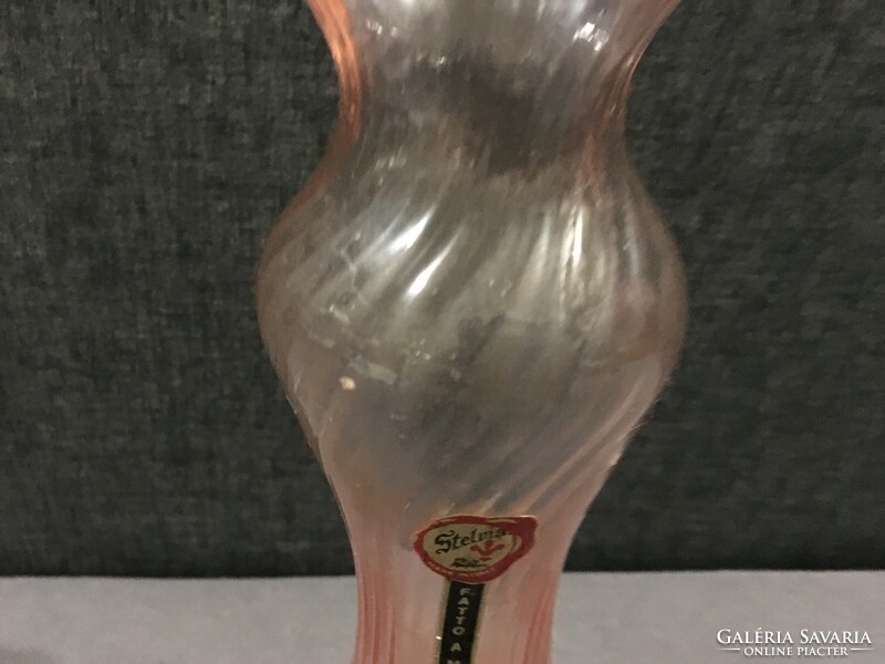 Stelvia glass vase with ruffled edges! Made in Italy!!! 23 cm!!